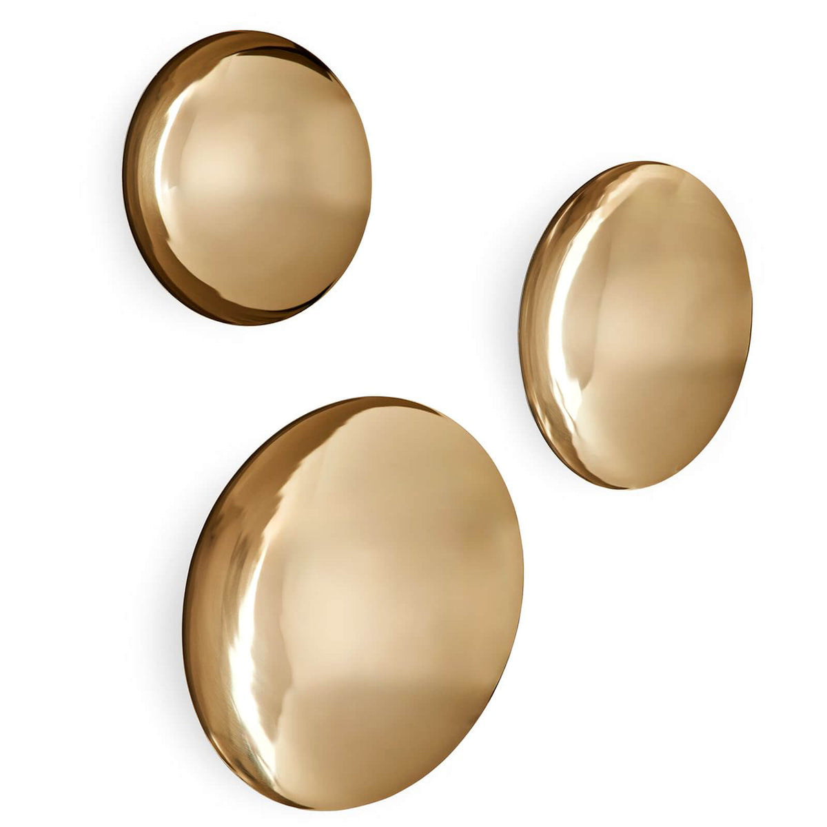 Golden Bowls Metal Wall Décor - Set of 3