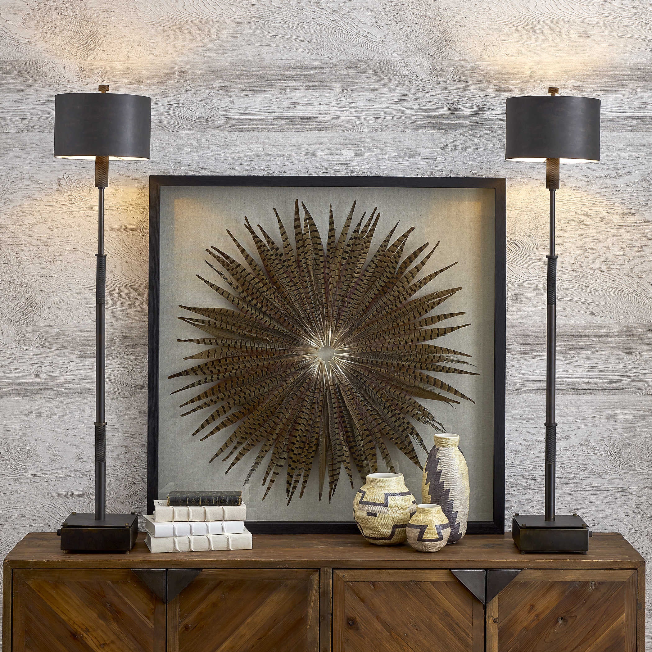 Uttermost Feather Burst Shadow Box
