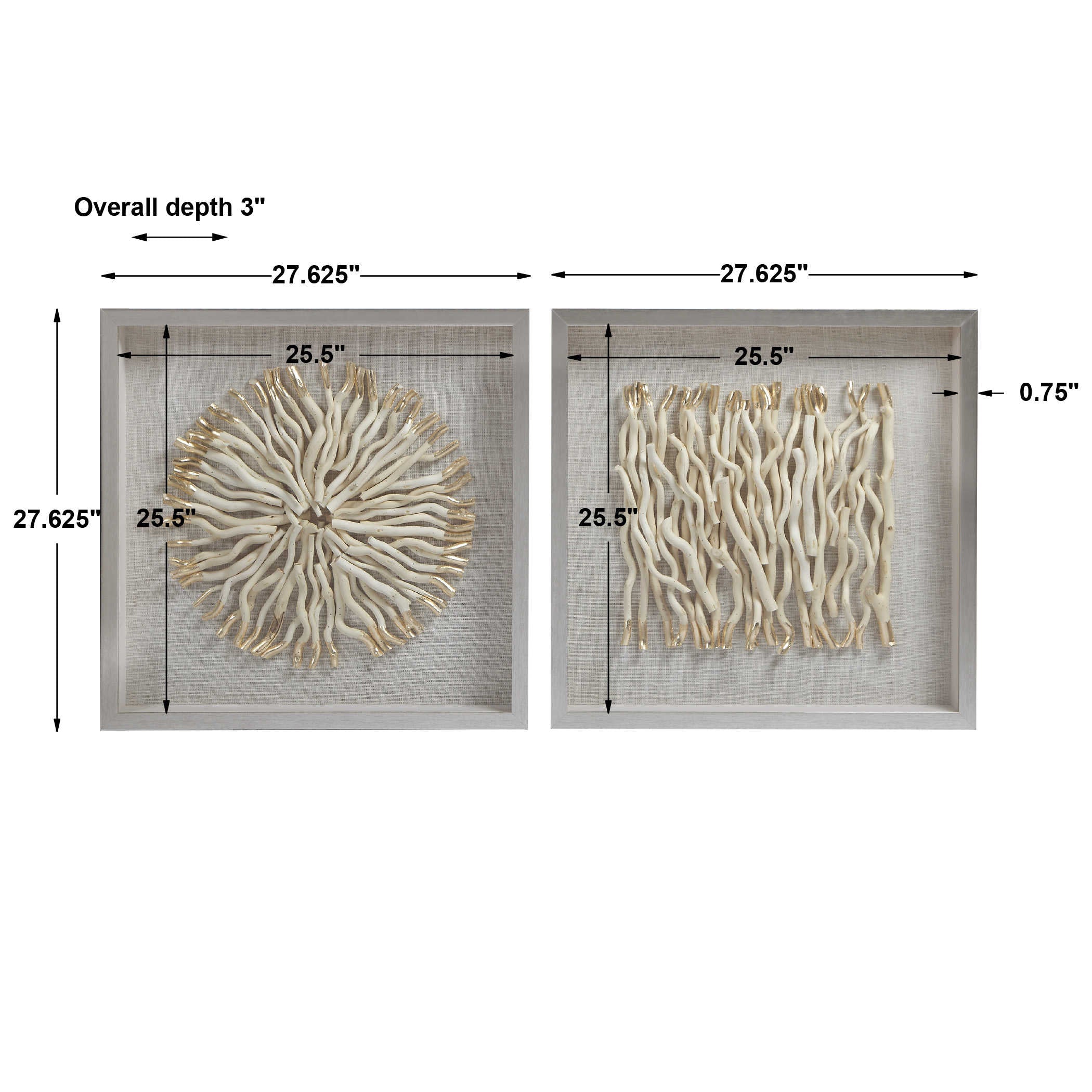 Uttermost Leone Shadow Boxes - Set of 2
