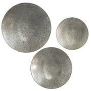 Aitana Metal Wall-Mounted Bowls in Silver - Set of 3