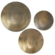 Aitana Wall-Mounted Bowls in Antique Brass - Set of 3