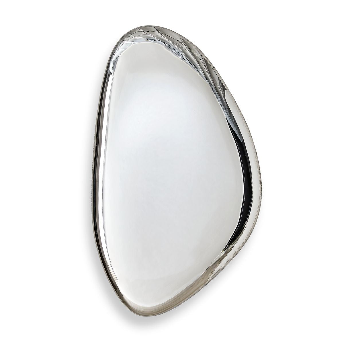 Jelly Bean Wall Sculpture Medium in Silver