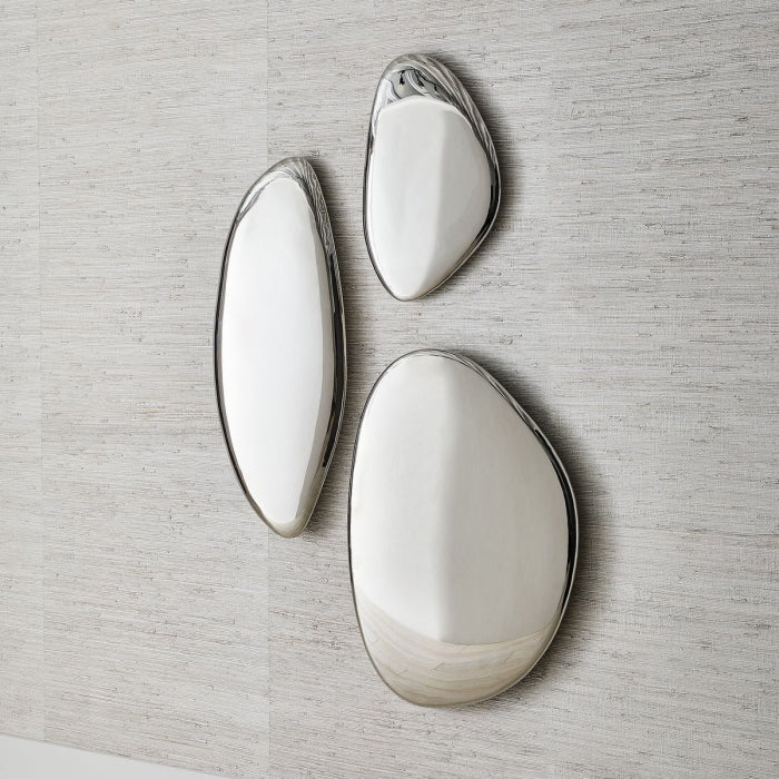 Uttermost Jelly Bean Wall Sculpture Medium in Silver