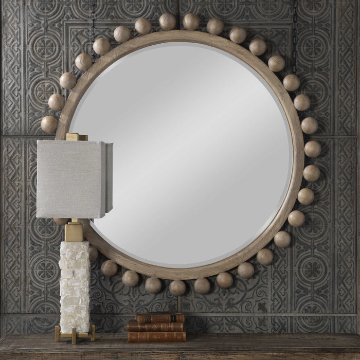 Uttermost Brianza Round Mirror - Natural