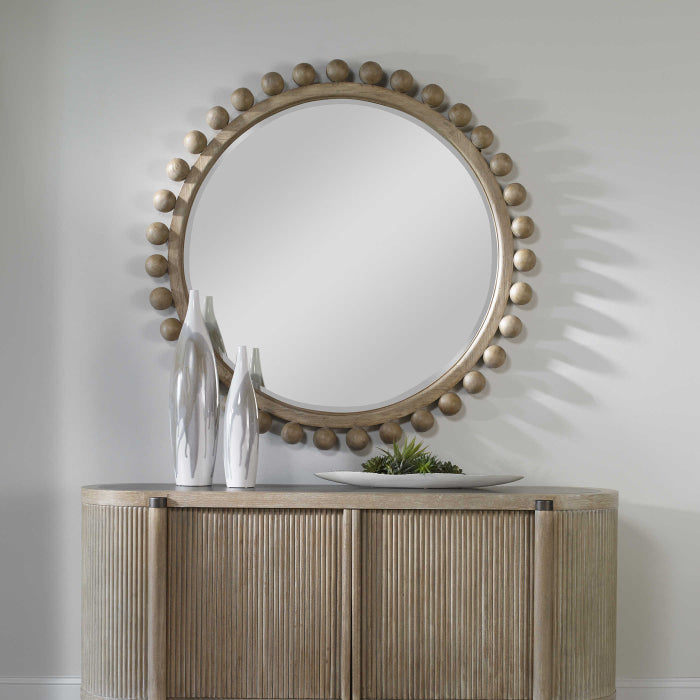 Uttermost Brianza Round Mirror - Natural