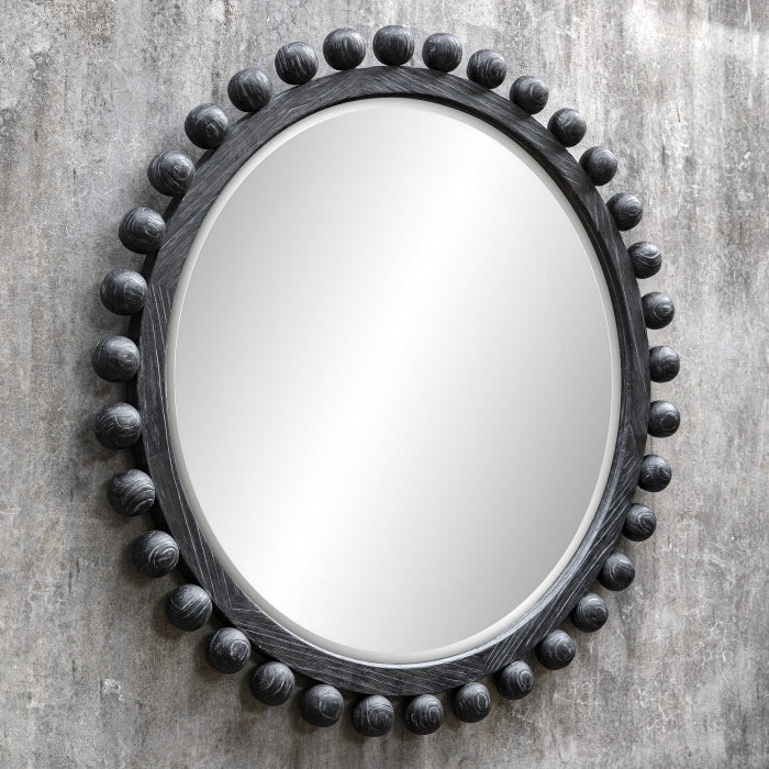 Uttermost Brianza Round Mirror - 50 Ebony