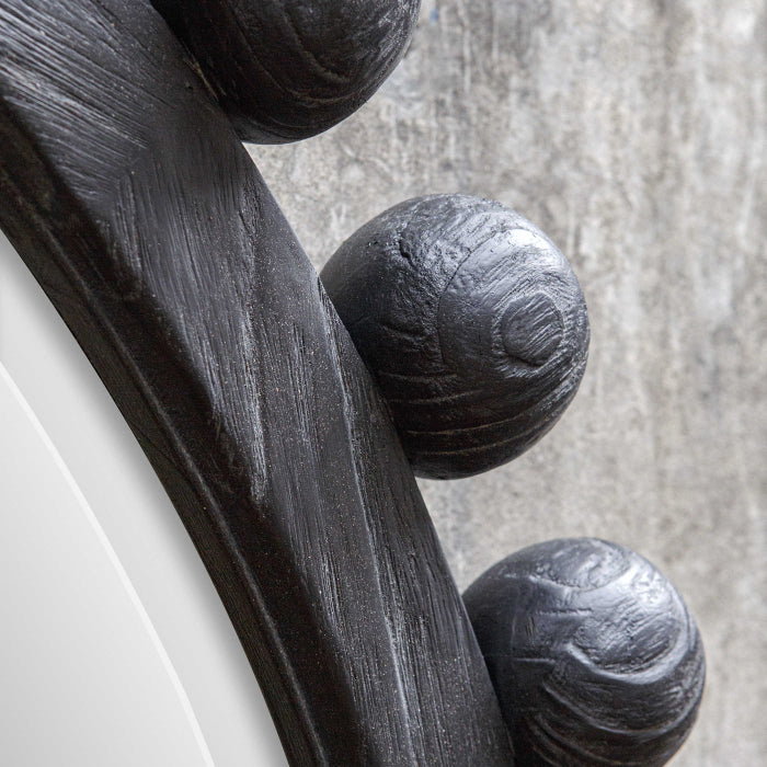 Uttermost Brianza Round Mirror - 50 Ebony