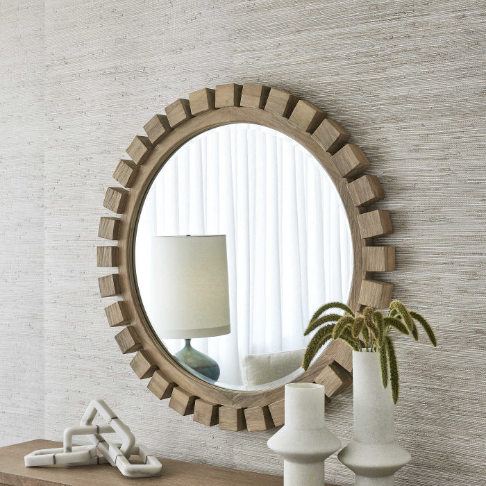Uttermost Around The Block Round Mirror in Natural
