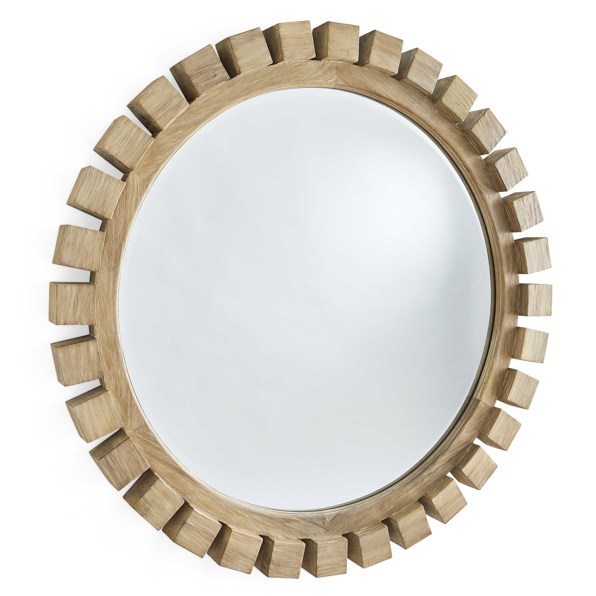 Around The Block Round Mirror in Natural