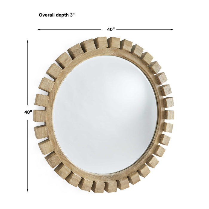 Uttermost Around The Block Round Mirror in Natural