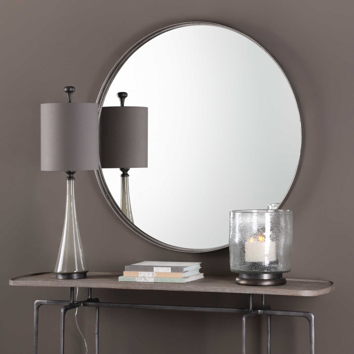 Uttermost Agoura Round Mirror - 48 Silver