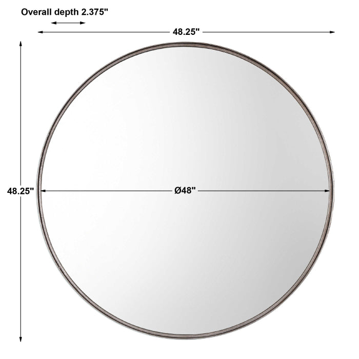Uttermost Agoura Round Mirror - 48 Silver