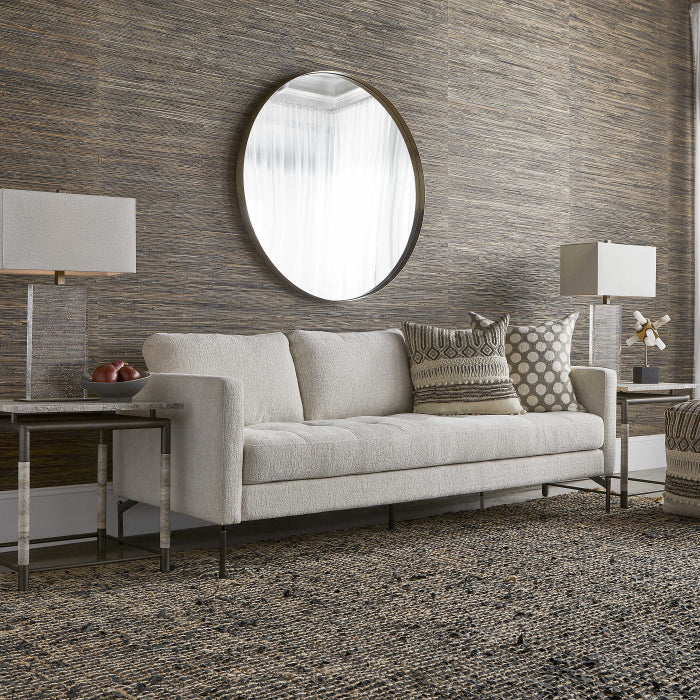 Uttermost Padria Round Mirror - Brass