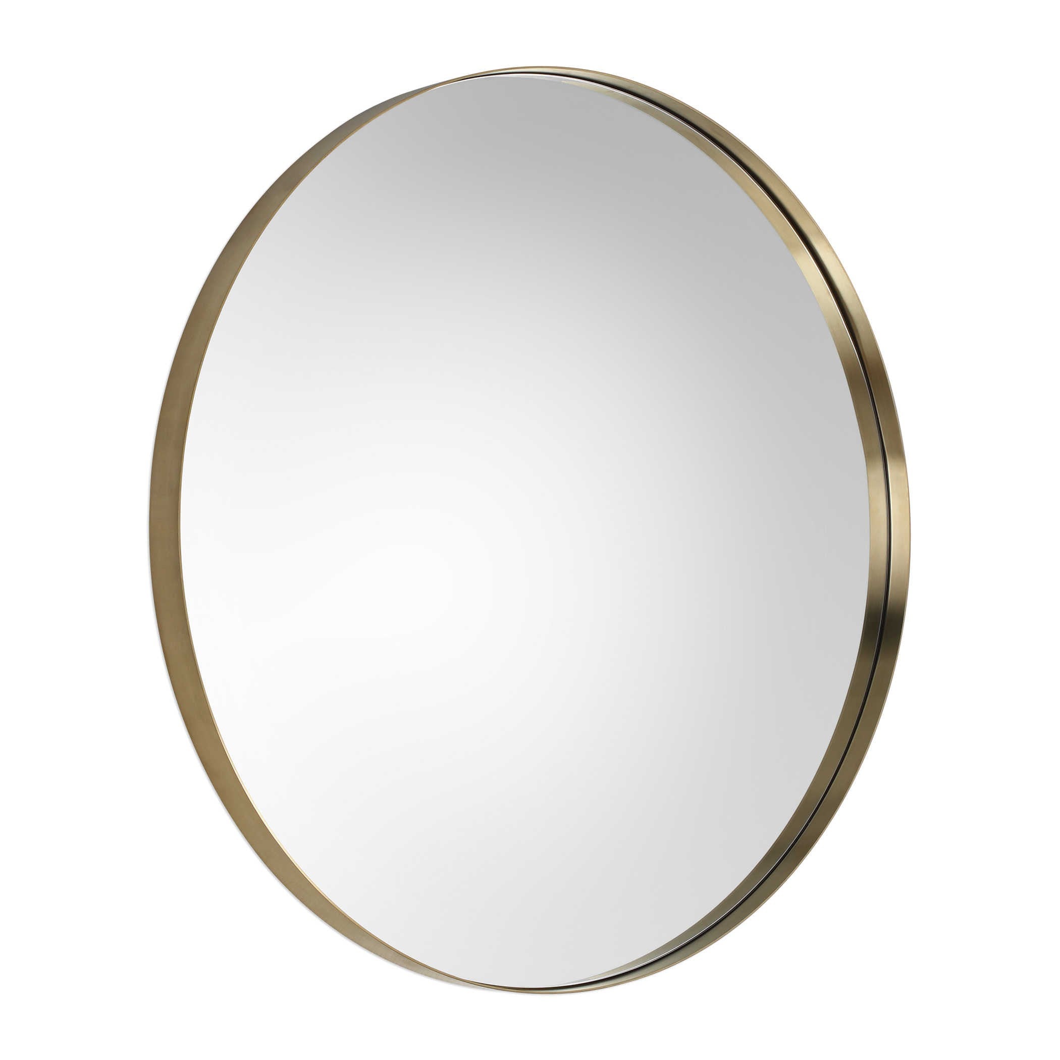 Uttermost Padria Round Mirror - Brass
