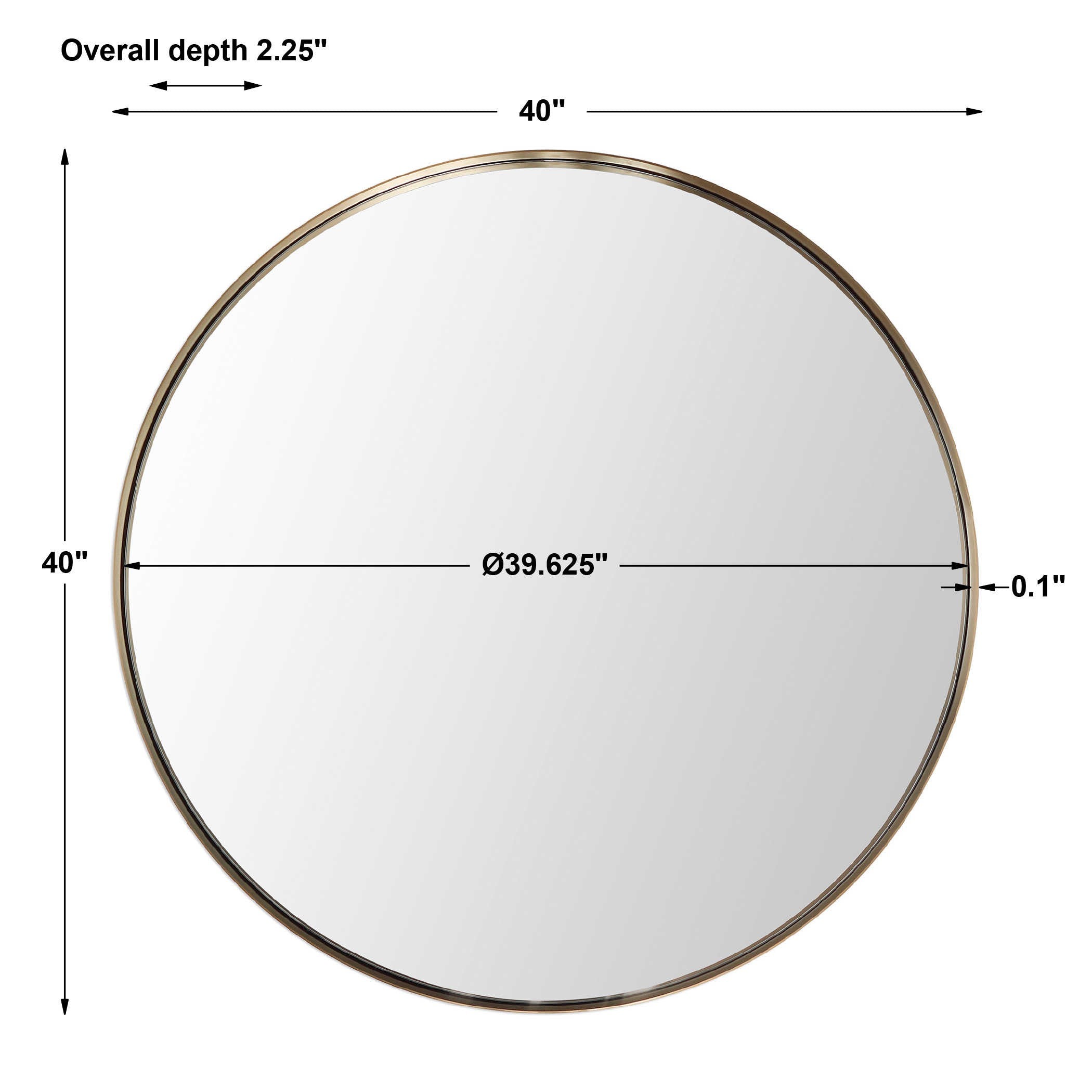 Uttermost Padria Round Mirror - Brass