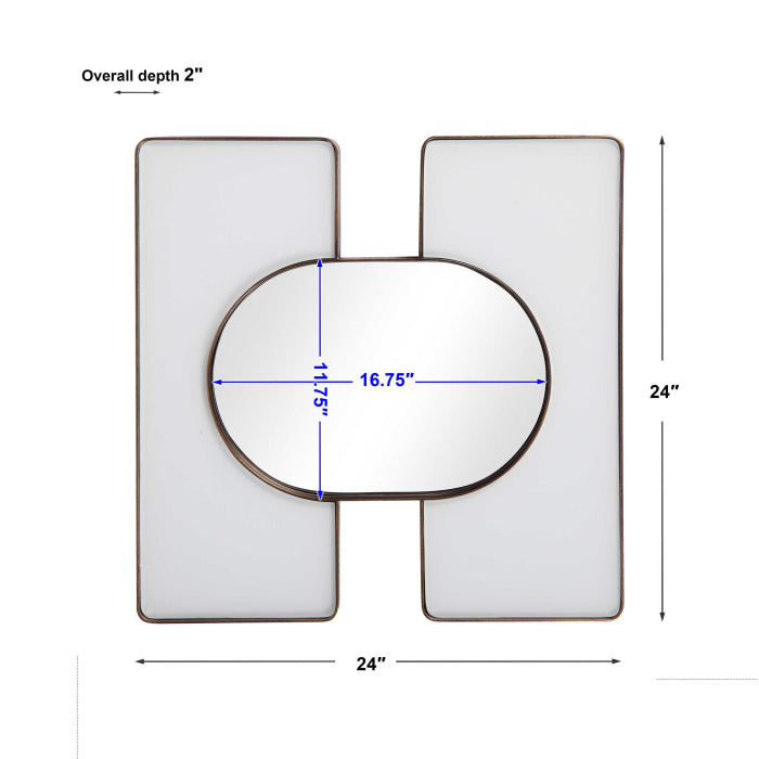 Uttermost Embrace Square Mirror - 24x24 White