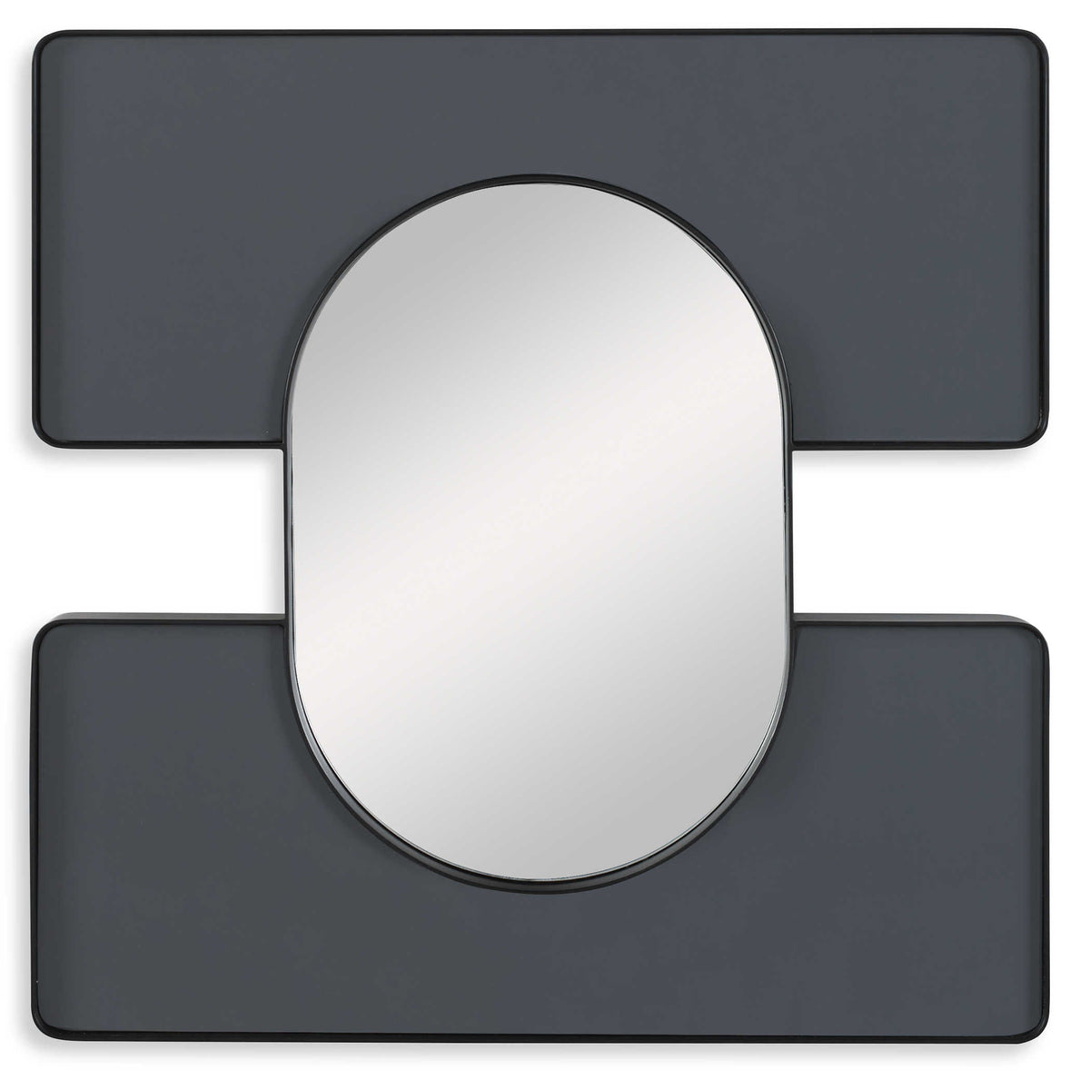 Embrace Square Mirror in Smoke