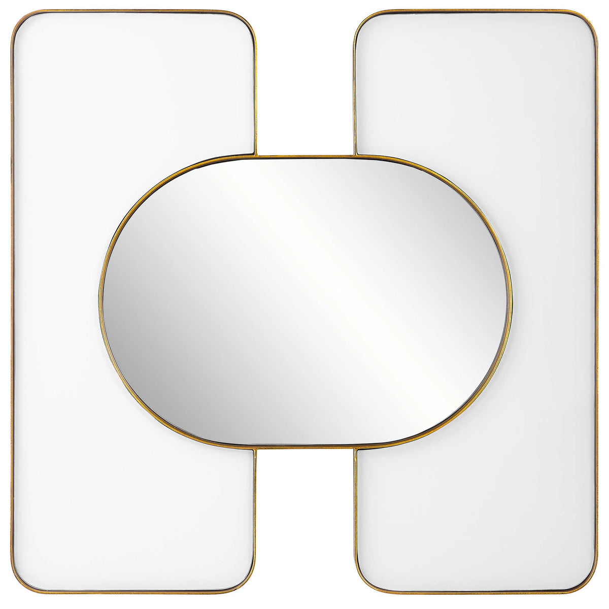 Embrace Square Mirror in White