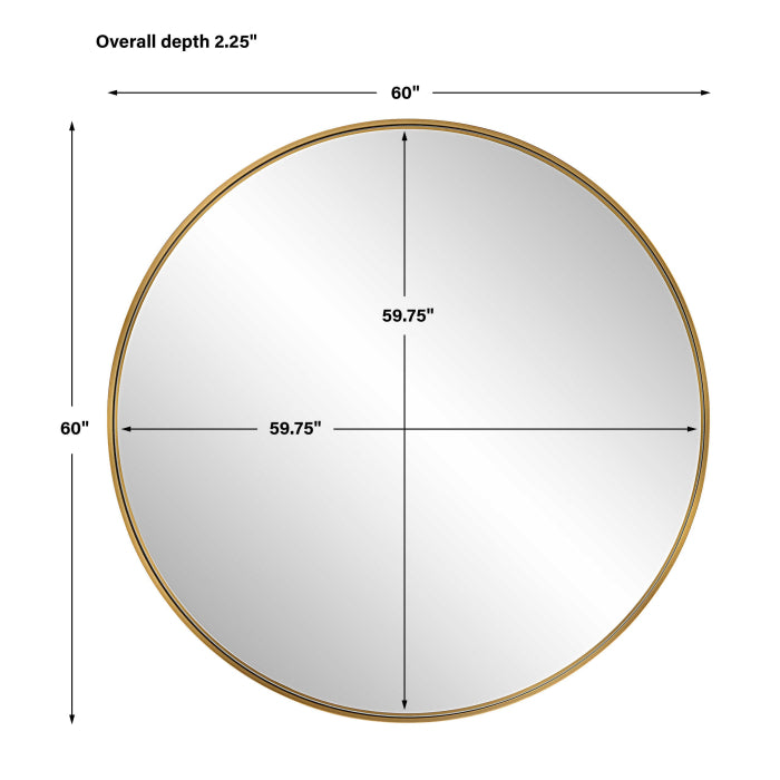 Uttermost Padria Round Mirror - 152cm Brass