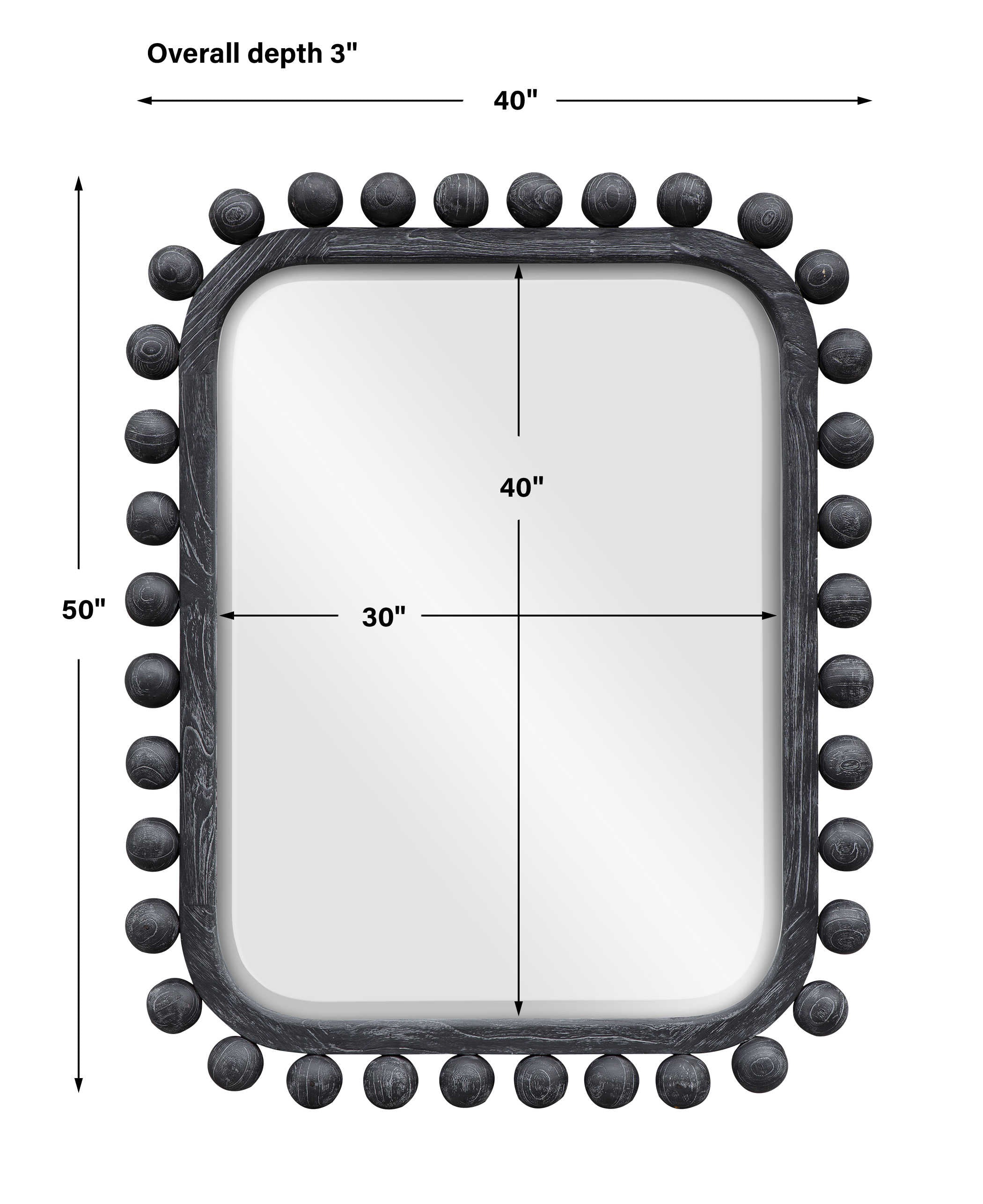 Uttermost Brianza Mirror - Ebony