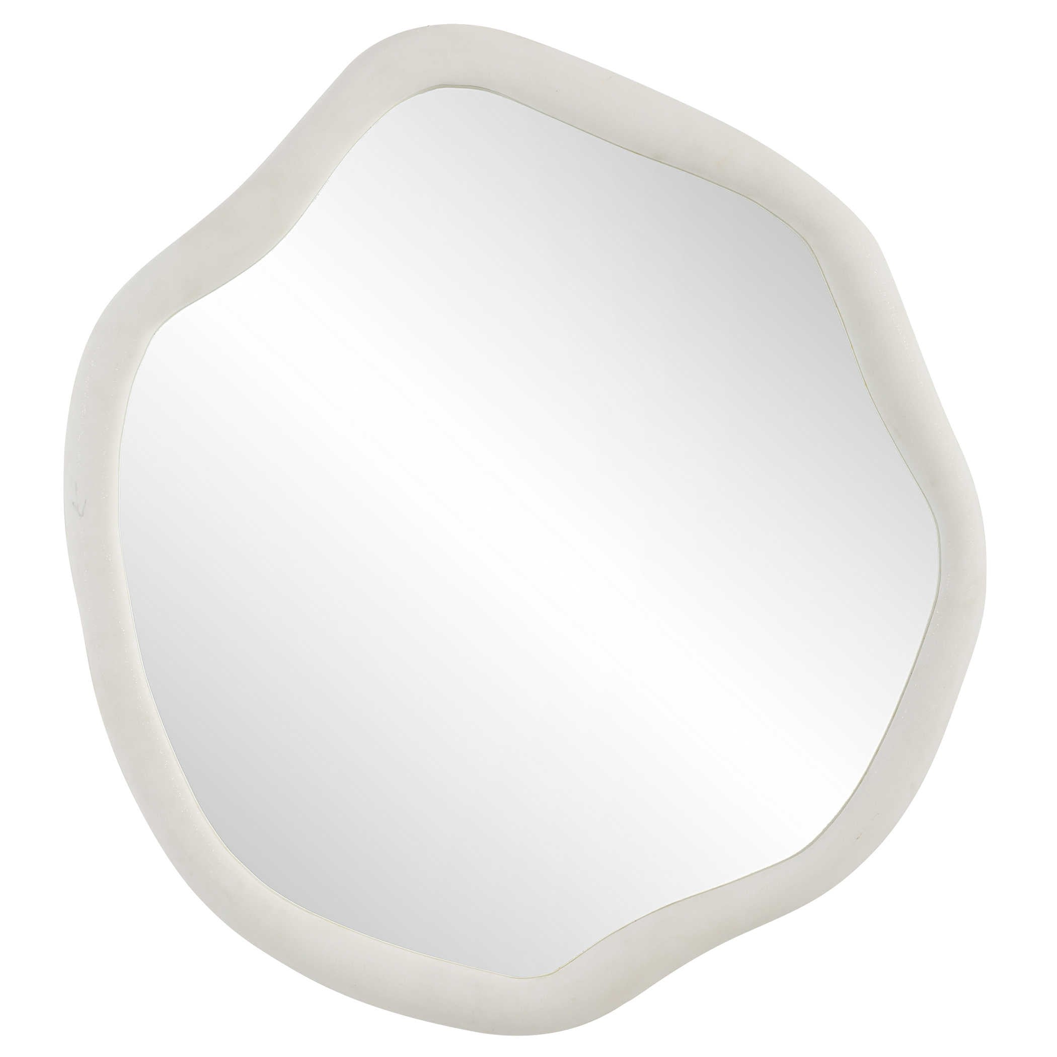 Amorphic Mirror in Ivory Stone - Large
