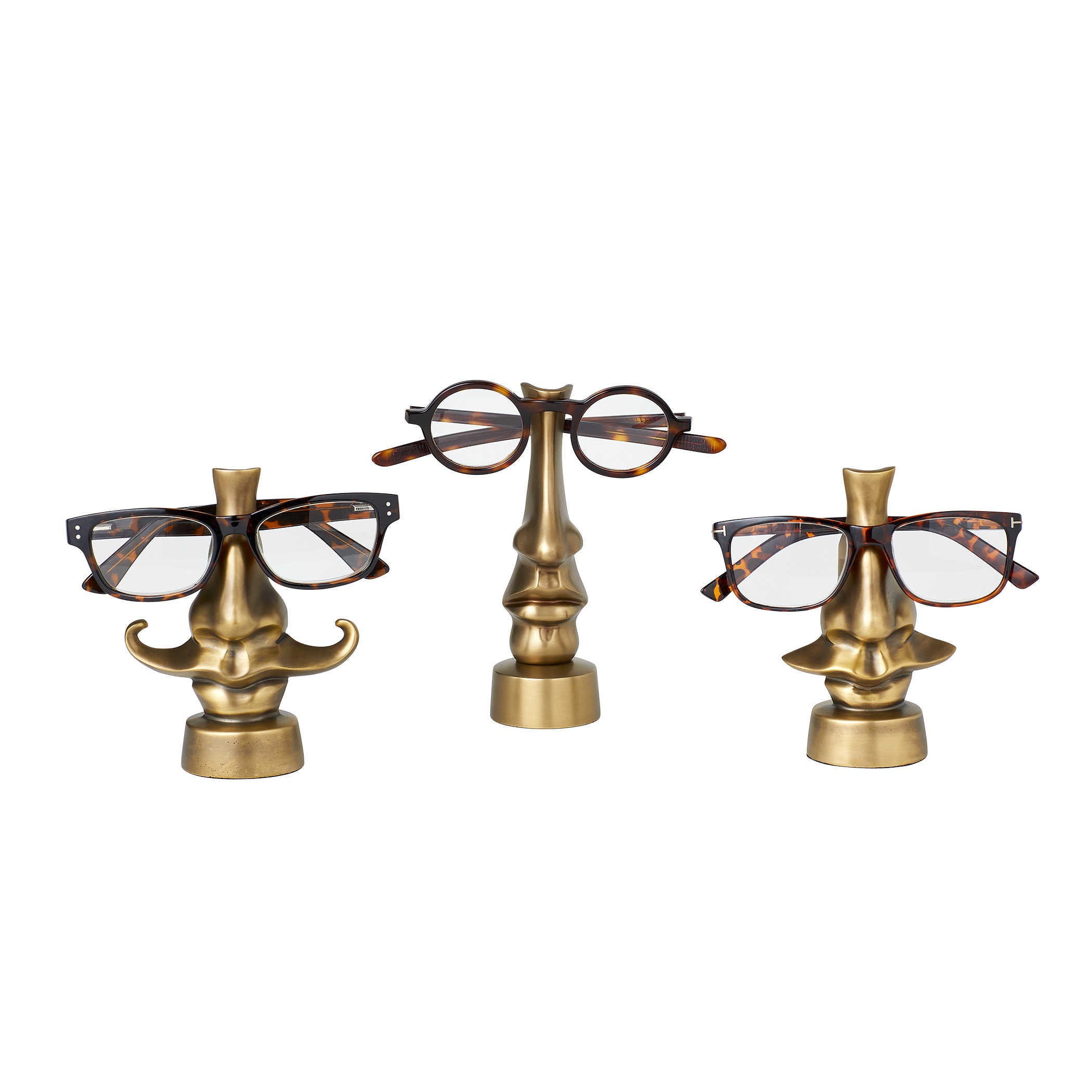 Uttermost The Eyes Have It Glasses Stand Handlebar in Brass