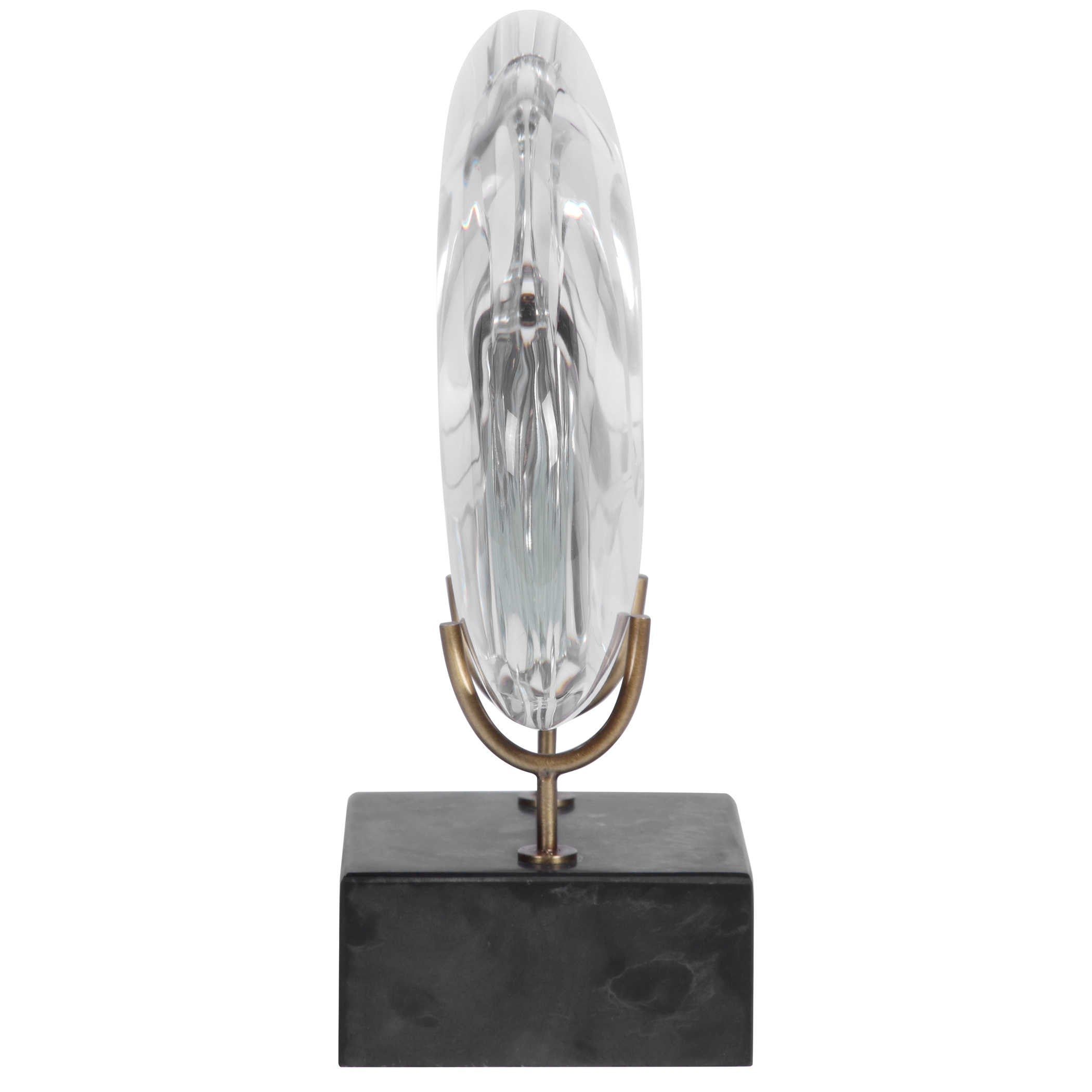 Uttermost Minion Modern Sculpture in Clear Crystal Glass