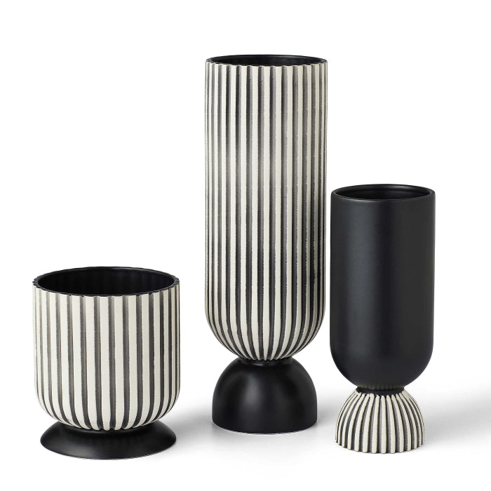 Uttermost Channeled Vases, Set of 2
