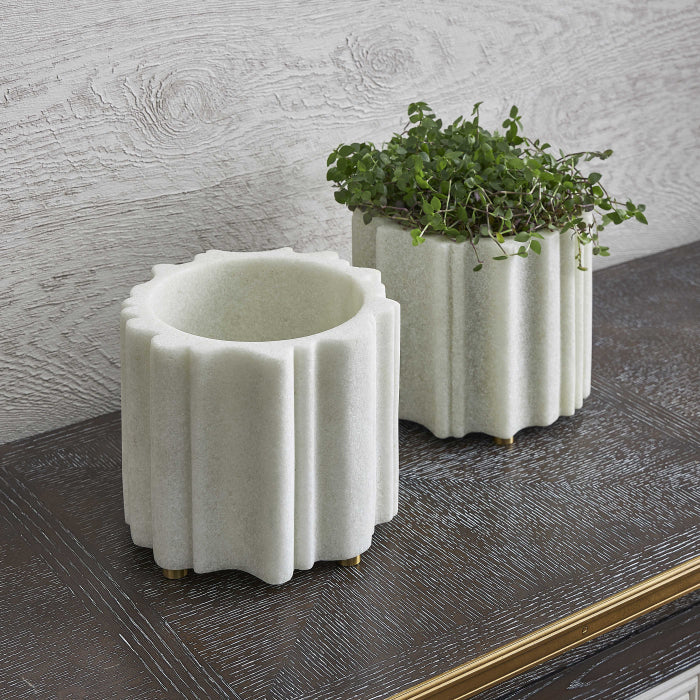 Uttermost Ripple Planter - Round