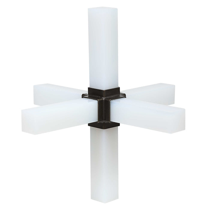 Uttermost Double Cross Sculpture - Opaline Crystal