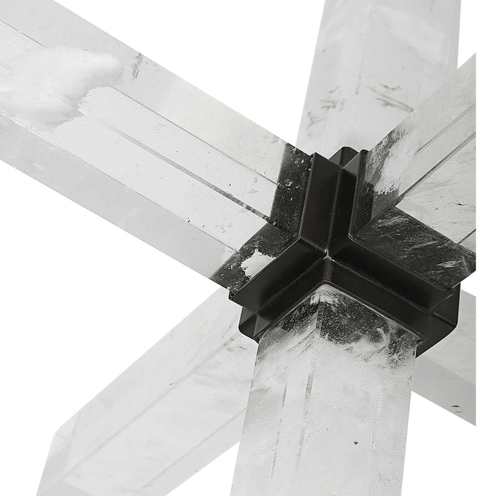 Uttermost Double Cross Sculpture - Faux Quartz Crystal