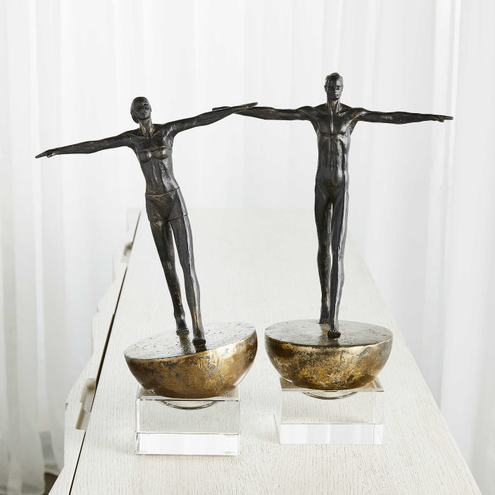 Uttermost Man Finding Balance Sculpture