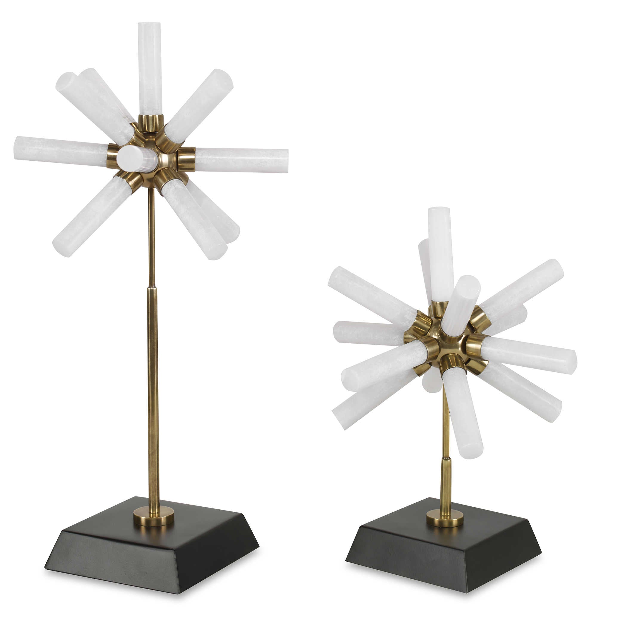 Snowflake Sculptures, Set of 2