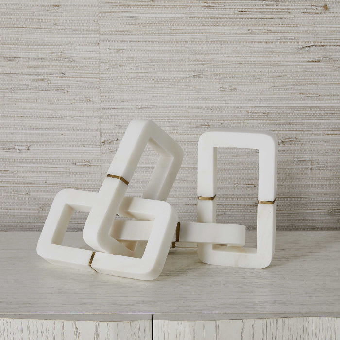 Uttermost Connection Sculpture - White Marble