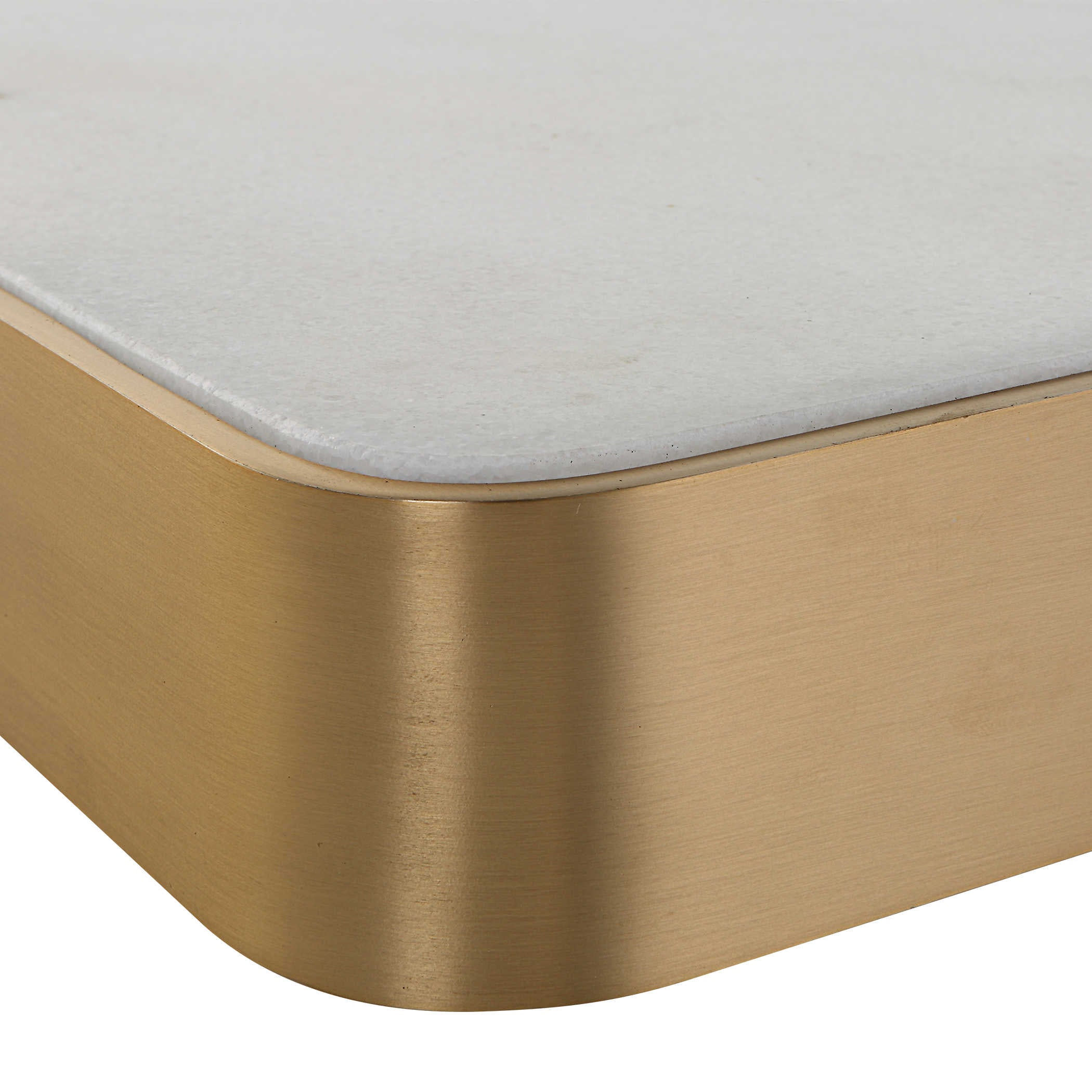 Uttermost Elevated Tray/Plateau - White Marble Large