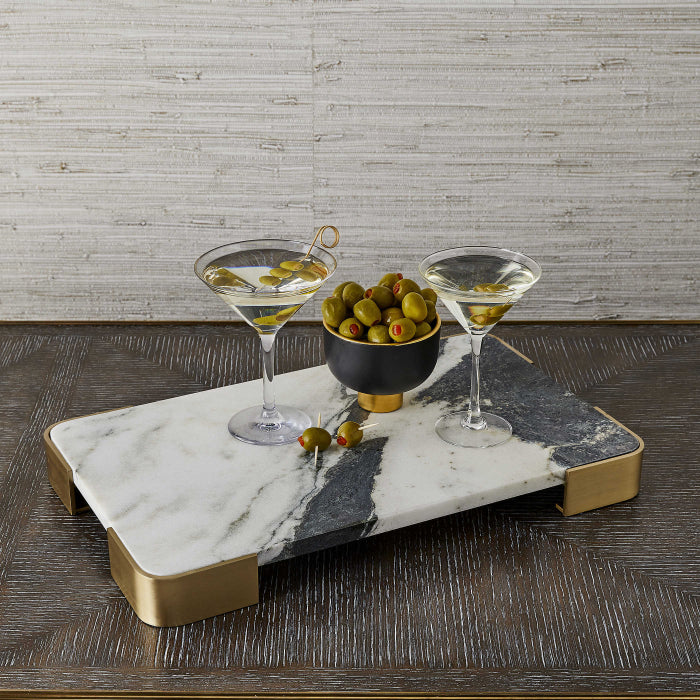 Uttermost Elevated Tray/Plateau - Panda Marble Medium