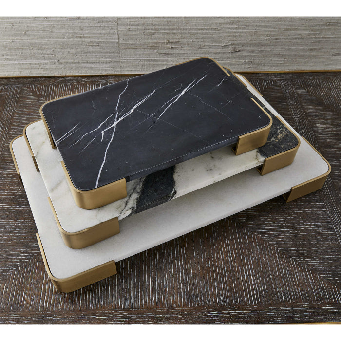 Uttermost Elevated Tray/Plateau - Panda Marble Medium
