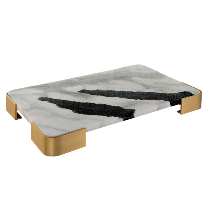 Uttermost Elevated Tray/Plateau - Panda Marble Medium