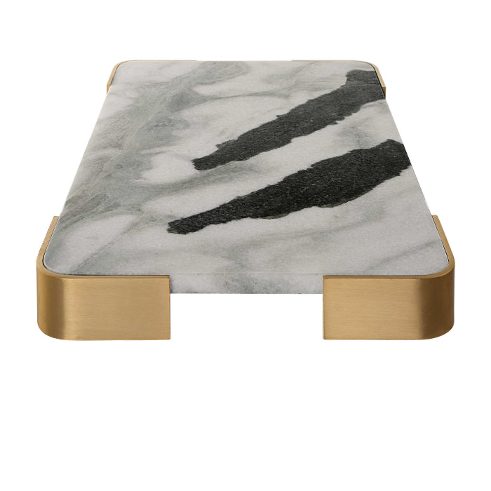 Uttermost Elevated Tray/Plateau - Panda Marble Medium