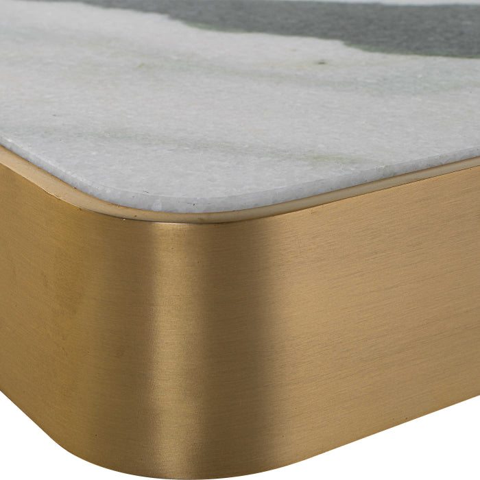 Uttermost Elevated Tray/Plateau - Panda Marble Medium