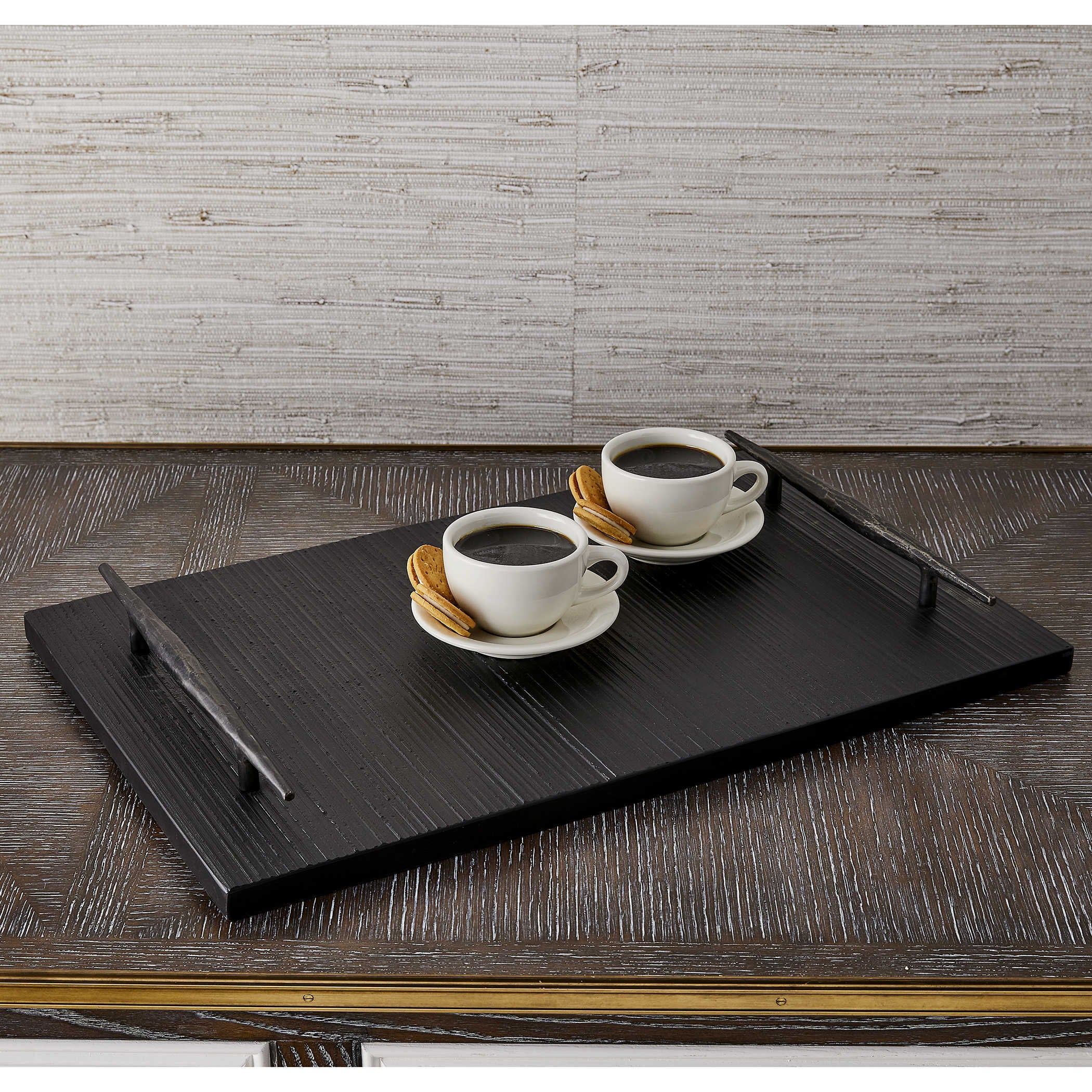 Uttermost Get a Grip Tray - Black Marble