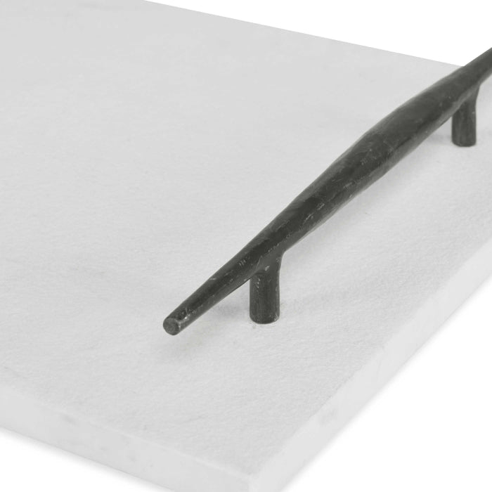 Uttermost Get a Grip Tray - White Marble