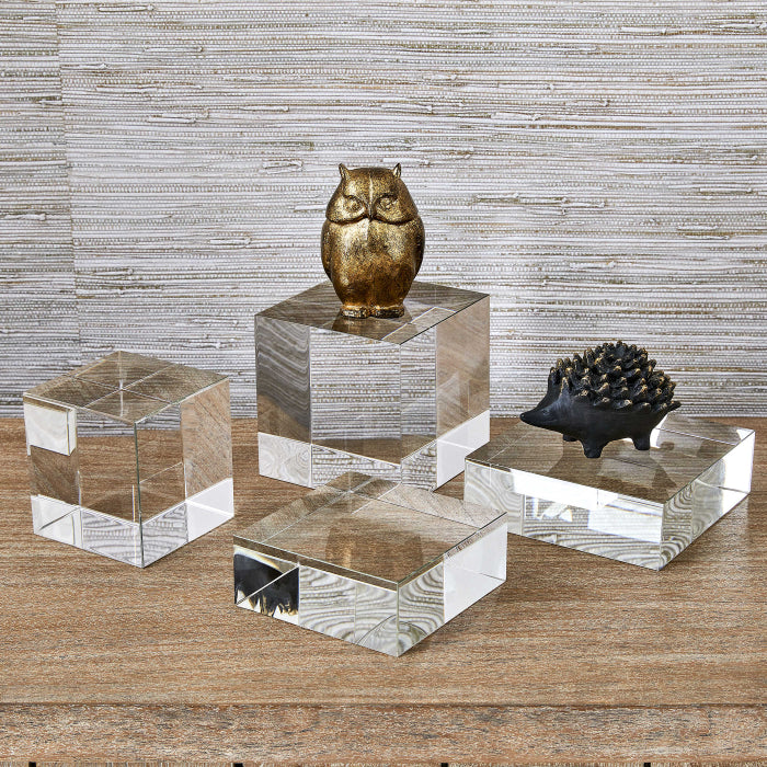 Uttermost Square Risers/Sculptures, Set of 2 - Crystal