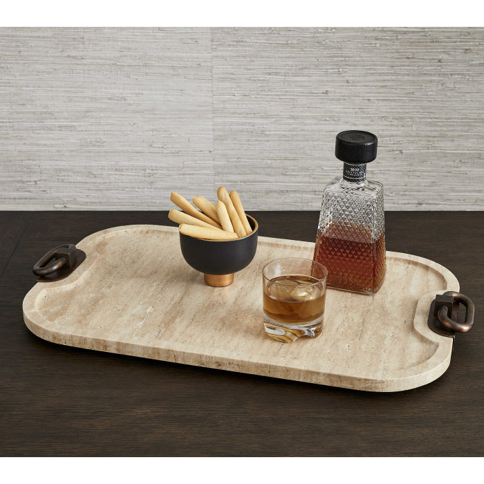 Uttermost Hippodrome Tray in Travertine