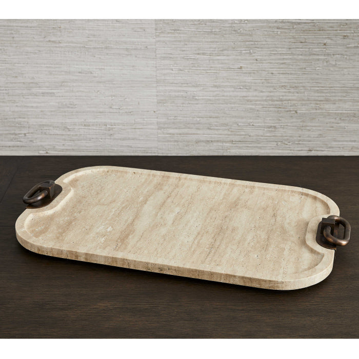 Uttermost Hippodrome Tray in Travertine