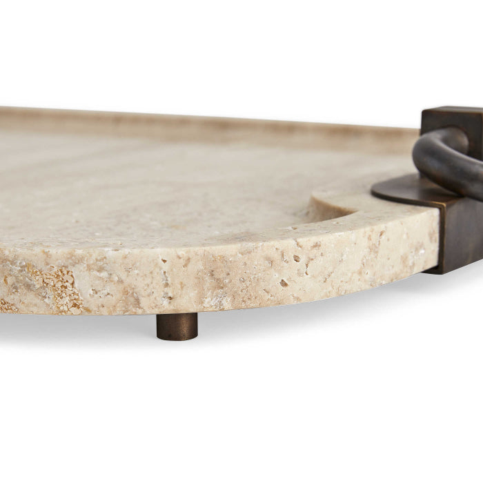 Uttermost Hippodrome Tray in Travertine