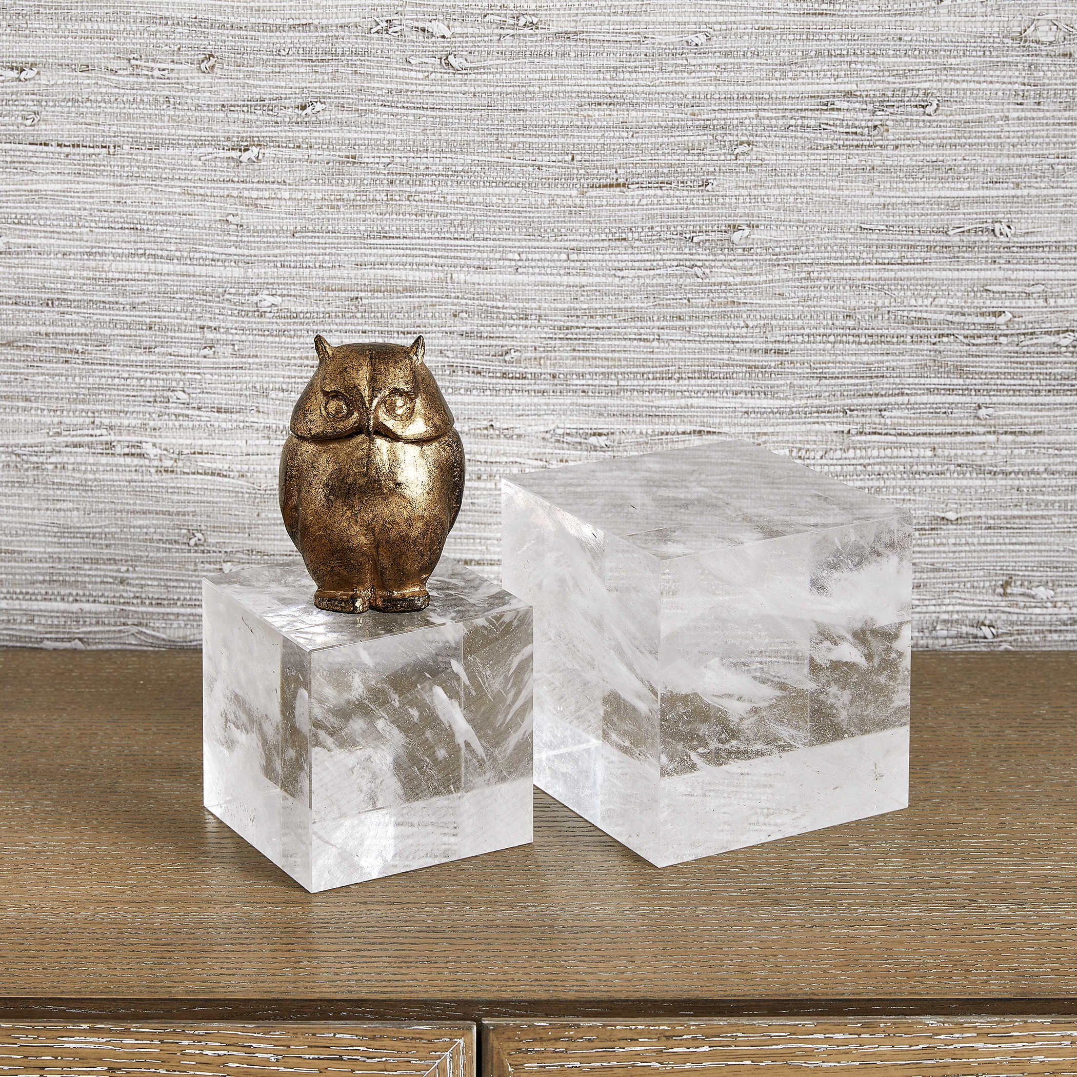 Uttermost Cube Sculptures in Manmade Quartz - Set of 2