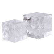 Cube Sculptures in Manmade Quartz - Set of 2