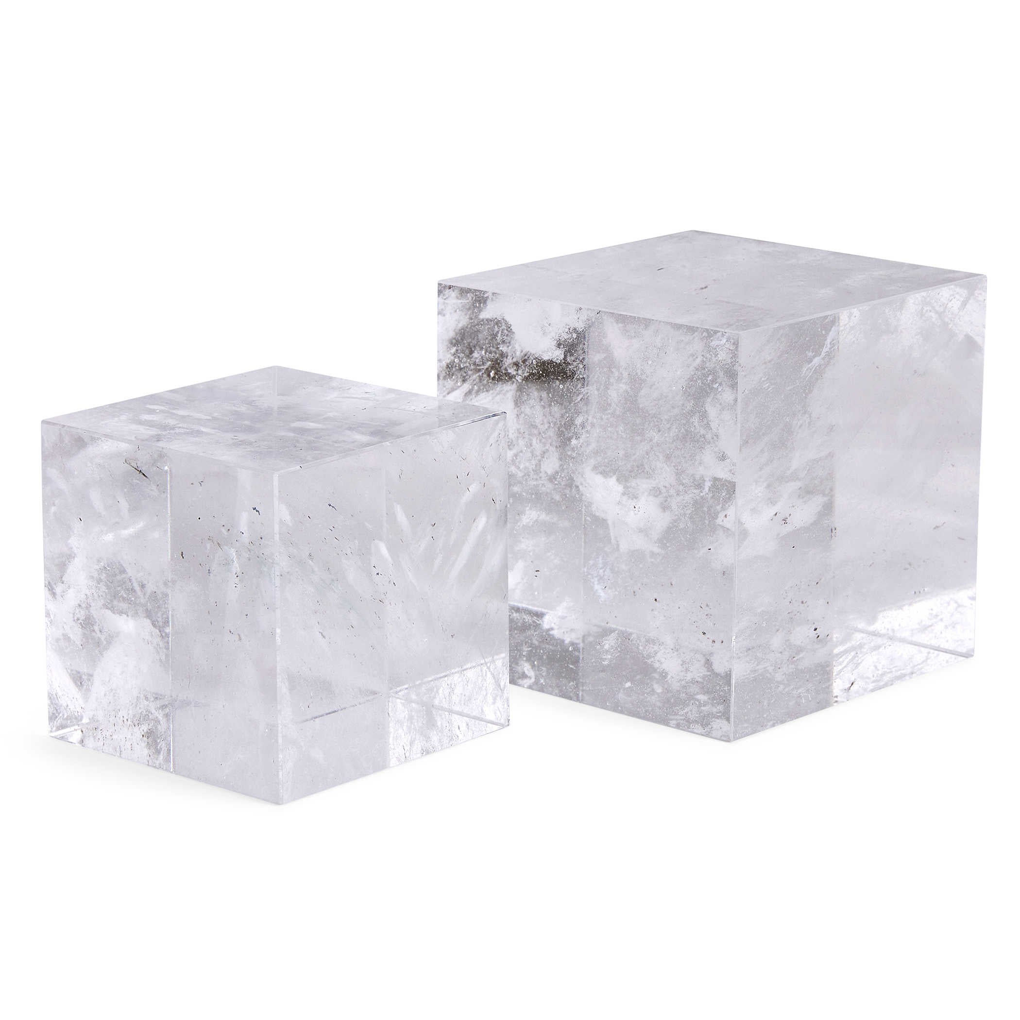Cube Sculptures in Manmade Quartz - Set of 2