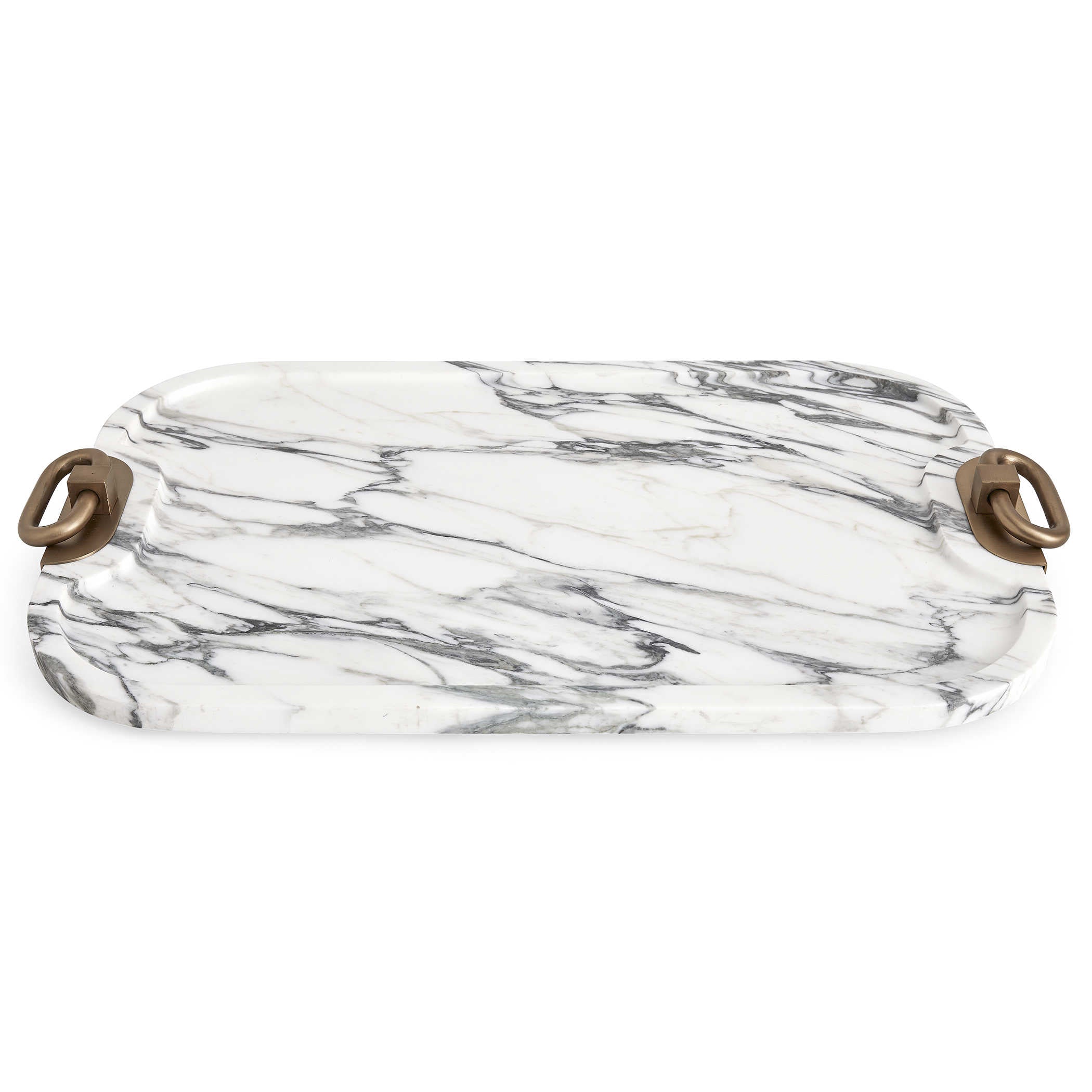 Hippodrome Tray - Arabescato Marble